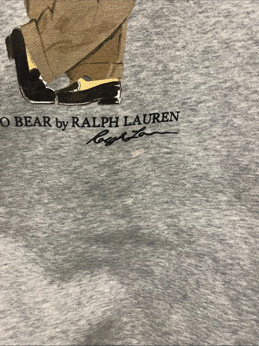 Polo Ralph Lauren Mens Sz medium Polo Bear Graphic Hooded the Big Shirt